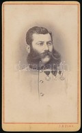 Cca 1870 Bécs (Wien), Katonatiszt M?termi Portréja, Keményhátú Fotó Fink M?terméb?l, 10,5×6 Cm - Altri & Non Classificati