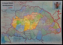 Nagyméret? Modern Trianoni Döntést Bemutató Magyarország Térkép. 3d Fóliával . 70x50 Cm - Autres & Non Classés