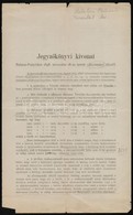 1898 A Balatoni Halászati Társulat ülésének Jegyz?könyve 2p - Altri & Non Classificati