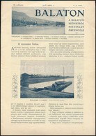 1916 Balaton, A Balatoni Szövetség Hivatalos értesít?je. IX. évf. 4-5. Száma. Sok Képpel és Hirdetéssel - Altri & Non Classificati