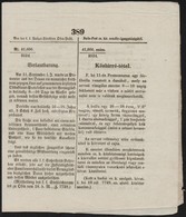 1856 Több B?nügyben, Hulla Megtalálása ügyében Kiadott Körözvények. 4p. - Non Classés