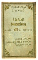 1894 Csetnekvölgyi Helyi érdek? Vasút átnézeti Hosszszelvény 0 Szelv. - 238-50 Szelvényig - Non Classificati