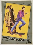 1987 Merczel Péter (1956-): Trükkös Halál, Amerikai Film Plakát, Szélén Apró Szakadások, 84x60 Cm - Altri & Non Classificati