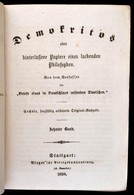 Demokritos Oder Hinterlassene Papiere Eines Lachenden Philosophen. Zehnter Band. Sechste Ausgabe. Stuttgart, 1858, Riege - Non Classificati