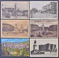 ** * 93 Db RÉGI Olasz Városképes Lap Egy Pirano-i Villamosos Lappal / 93 Pre-1945 Italian Town-view Postcards + One Slov - Non Classés