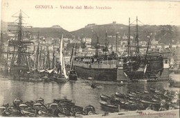 ** 4 Db RÉGI Olasz Városképes Lap / 4 Pre-1905 Italian Town-view Postcards; Genova, Padova, Lago Di Como - Non Classés