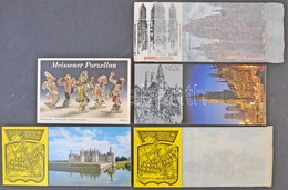 5 Db MODERN Képeslapfüzet: NSZK, Loire Menti Kastélyok (2 Db), Spanyolország, Meissen Porcelán / 5 MODERN Postcard Bookl - Non Classificati