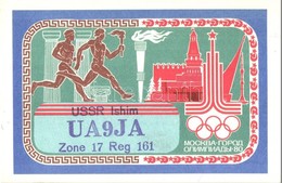 * 5 Db MODERN Olimpiai Motívumlap, Ebb?l 4 QSL Rádiós Lap / 5 Modern Olympic Games Motive Postcards Among Them 4 QSL Ama - Non Classificati