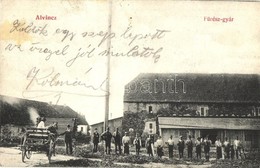 * T2/T3 1907 Alvinc, Vintu De Jos; F?rész Gyár, Lovaskocsi, Munkások. Kiadja Israel Salamon / Sawmill, Horse Cart, Worke - Non Classés