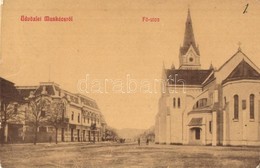 T2/T3 Munkács, Mukacheve, Mukacevo; F? Utca, Római Katolikus Templom, üzletek. W. L. 1169. / Main Street, Catholic Churc - Non Classificati