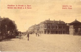 T2/T3 Bród, Brod Na Savi, Slavonski Brod; Jelacica Trg / Jelacic Platz / Jelasics Tér, Piaci árusok. W. L. 139. / Square - Non Classificati