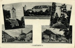 T3 Csáktornya, Cakovec; Zrínyi Vár, Zrínyi Emlék, F? Utca, üzletek. Benk? István Kiadása / Castle, Monument, Main Street - Unclassified
