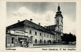 ** T2 Csáktornya, Szent László Tér, Római Katolikus Templom, Benk? István üzlete / Square, Roman Catholic Church, Shop - Non Classificati