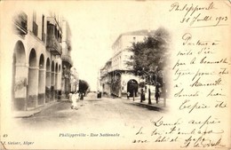 T3 Skikda, Philippeville; Rue Nationale / Street (EK) - Non Classés