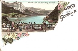 ** T2 Grundlsee Von Walchers Gasthof. Louis Glaser Floral, Litho - Non Classificati