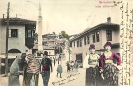 T2/T3 1904 Sarajevo, Veliki Alifakovac / Neighborhood, Street View, Montage Postcard (fa) - Non Classés