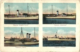 T3 Balchik, Balcic; Vaporul Regele Carol, Vaporul Romania, Vaporul Dacia, Vaporul Marasti / Romanian Steamships (apró Sz - Non Classés