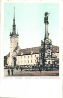 ** T1/T2 Olomouc, Olmütz; Rathaus Und Dreifaltigkeitssäule / Town Hall And Holy Trinity Statue - Unclassified