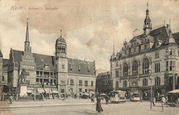 T3 Halle, Rathaus Und Ratskeller, C.E. Ritter, F. Saatz, Damen Und Madchen Confection, Gans / Town Hall, Restaurant, Sho - Non Classificati