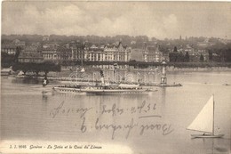 T2 Geneva, Geneve; La Jetée Et Le Quai Du Leman / SS Helvetie - Non Classificati