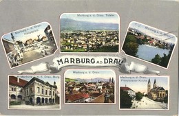 T2 Maribor, Marburg A. Drau; Hauptplatz, Burg, Franziskaner Kirche / Main Square, Castle, Church - Non Classificati