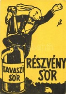 ** T2/T3 Tavaszi Sör, Részvénysör Húsvéti üdvözl? Reklámlap / Rabbit, Beer Advertisement Art Postcard (EK) - Non Classificati