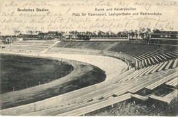 T2 Berlin-Grunewald, Deutsches Stadion, Kurve Und Kaiserpavillon, Platz Für Rasensport, Laufsportbahn Und Radrennbahn /  - Non Classés