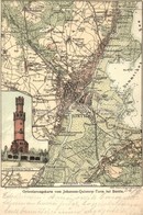 T2/T3 1906 Orientierungskarte Vom Johannes-Quistorp-Turm Bei Stettin / Polish Map Of Szczecin (EK) - Non Classés