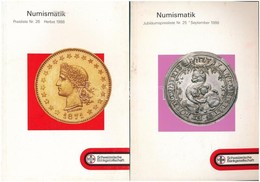 2db Német Nyelv? Katalógus: 'Numizmatik Schulpramien Der Schweiz Jubilaumpreisliste' 1988 Szeptember, 25. Jubileumi árve - Non Classés