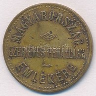 1896. 'Magyarország Ezer éves Fenállása Emlékére 896-1896' Br Emlékérem (27mm) T: - Non Classificati