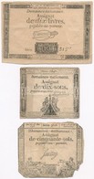 Franciaország 1791. 10L + 1792. 10s + 1793. 50s T:III,III- Ly.
France 1791. 10 Livres + 1792. 10 Sols + 1793. 50 Sols C: - Non Classificati