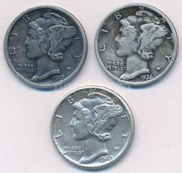 Amerikai Egyesült Államok 1918-1942. 1d Ag 'Mercury' (3xklf) T:1-,2 Patina
USA 1918-1942. 1 Dime Ag 'Mercury' (3xdiff) C - Non Classificati