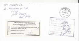 6476FM-  PRIORITY MAIL COVER, COMPANY HEADER, 2001, ROMANIA - Briefe U. Dokumente