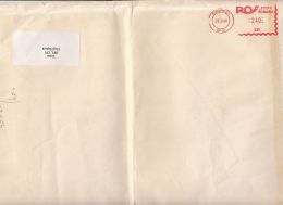 6479FM- AMOUNT 2400, BUCHAREST, RED MACHINE STAMPS ON COVER, 2000, ROMANIA - Lettres & Documents