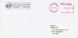 6480FM- AMOUNT 2000, CLUJ NAPOCA, RED MACHINE STAMPS ON COVER, COMPANY HEADER, 2000, ROMANIA - Lettres & Documents