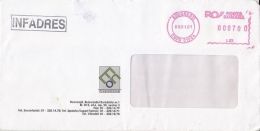 6482FM- AMOUNT 700, BUCHAREST, RED MACHINE STAMPS ON COVER, COMPANY HEADER, 2001, ROMANIA - Cartas & Documentos