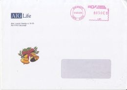 6501FM- AMOUNT 3000, BUCHAREST, RED MACHINE STAMPS ON COVER, COMPANY HEADER, 2002, ROMANIA - Brieven En Documenten