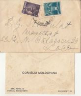 71431- AVIATION, KING CHARLES 2ND, STAMPS ON LILIPUT COVER AND BUSINESS CARD, RAILWAY STATION STAMP, 1936, ROMANIA - Brieven En Documenten