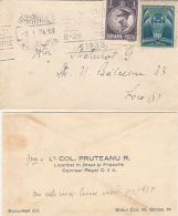 71433- AVIATION, KING CHARLES 2ND, STAMPS ON LILIPUT COVER AND BUSINESS CARD, RAILWAY STATION STAMP, 1934, ROMANIA - Brieven En Documenten