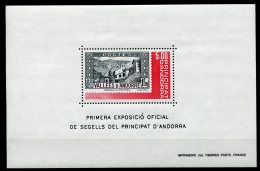 7230   ANDORRE  BF1**   5 F :  1ère Exposition Des Timbres-poste Andorrans  1982  TTB - Blocks & Sheetlets