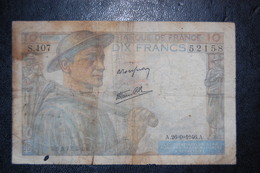 FRANCE - BANQUE DE FRANCE 10 FRANCS ANCIENS - 10 F 1941-1949 ''Mineur''