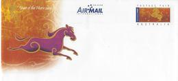 International Prepaid Envelope - Year Of The Horse 2002 - Australia - Brieven En Documenten