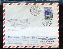 Paris Johanesburg Par DC8 UAT -1ere Liaison - 1960-.... Covers & Documents