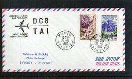 Paris Sydney Par DC8 TAI -1ere Liaison - 1960-.... Covers & Documents