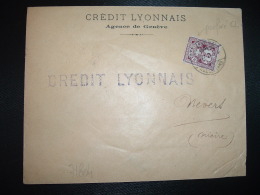 LETTRE TP 5 Perforé CL OBL.5 XI 98 GENEVE + CREDIT LYONNAIS - Gezähnt (perforiert)