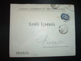 LETTRE TP 10 K OBL.13 NOV 1898 + CREDIT LYONNAIS ST PETERSBOURG - Lettres & Documents