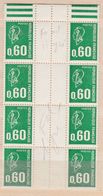 FRANCE N° 1814 .60 VERT TYPE BEQUET FOND LIGNE BLOC DE 8 AVEC PONT NEUF SANS CHARNIERE - Unused Stamps