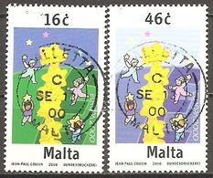 Malta 2000 Europa Cept Michel 1127-28 Used Obliteré Gestempelt Oo Cancelled - 2000
