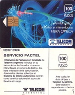 ARGENTINA. AR-TLC-008Ca. Fibra Optica - Factel - G3A. 1993-10. (279) - Argentinien