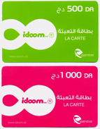 2 CARTES RECHARGE INTERNET RECHARGE CARD Karten Aufladen RECARGA TARJETA Utilisée / Used - Algerije